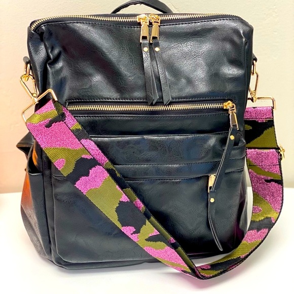 Brand NEW Crossbody Strap for any Bag in Metallic Lavender Camo 💜💚 - Picture 4 of 9